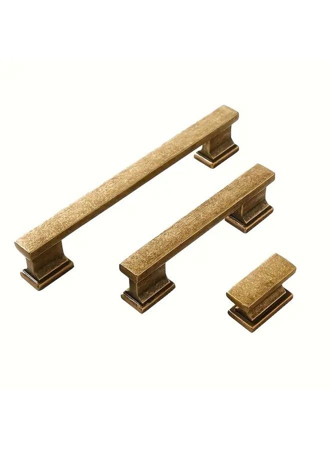 Antique Bronze Cabinet Knobs 4pcs Easy Install Vintage Pulls For Kitchen Bathroom Storage - Image 2